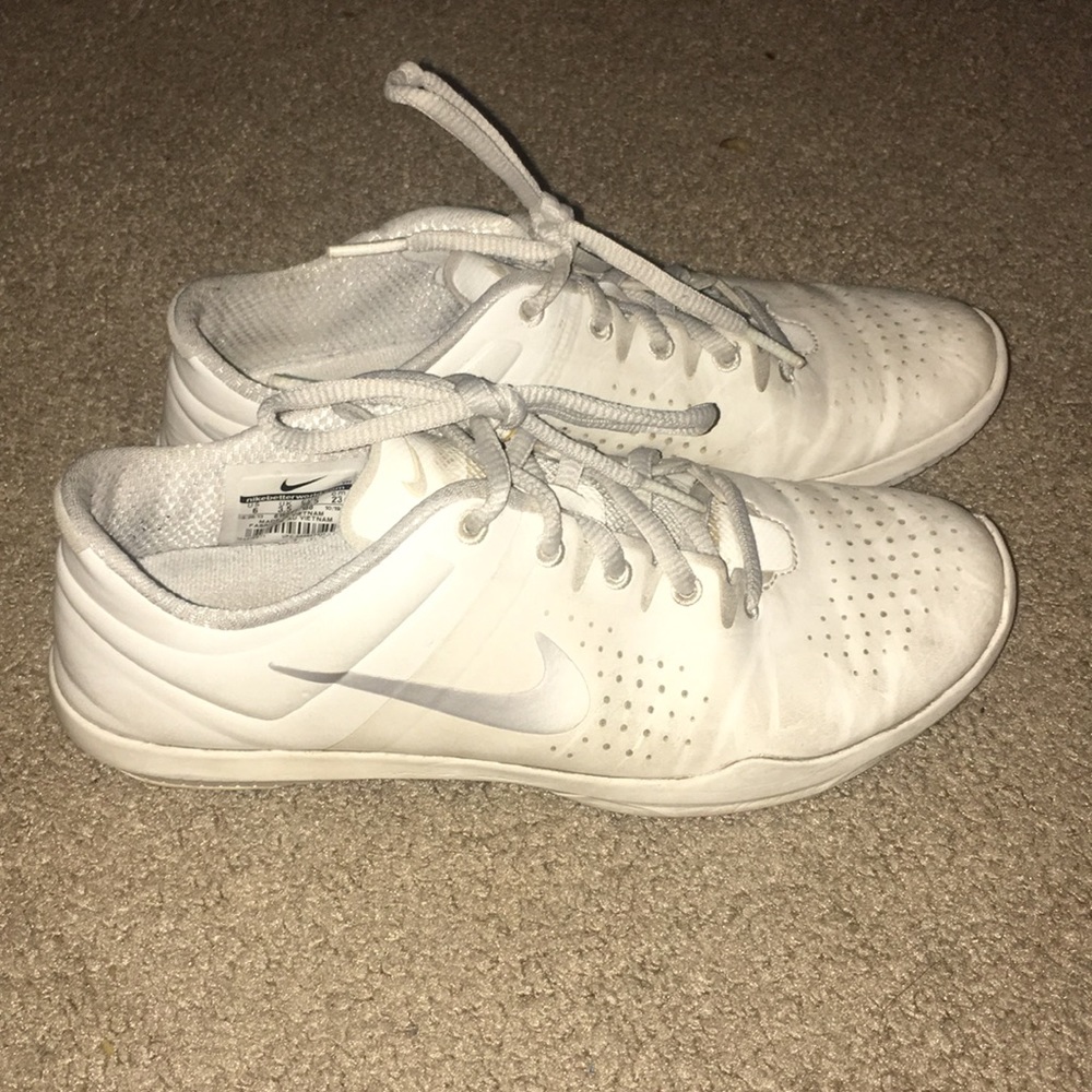 White and Grey Nike sneakers